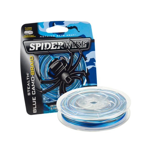 Línea Stealth Blue Camo Braid de Spiderwire