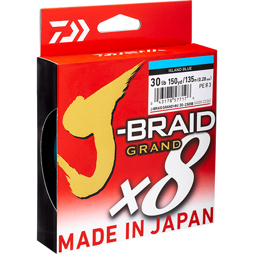 Trenzado J-Braid Grand X8 Azul 135M de Daiwa
